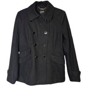 EXPRESS Size M Black Peacoat